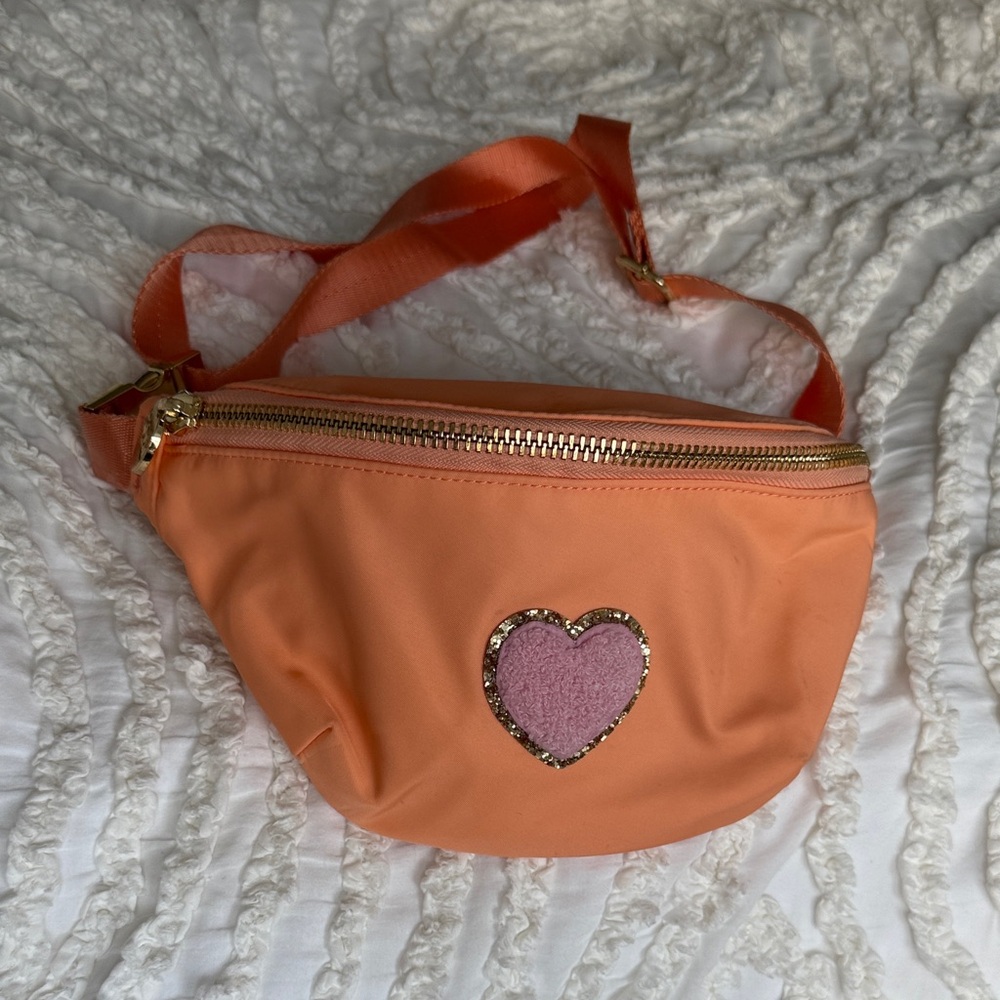 Stoney Clover Lane Peach Fanny Pack with Heart Patch
